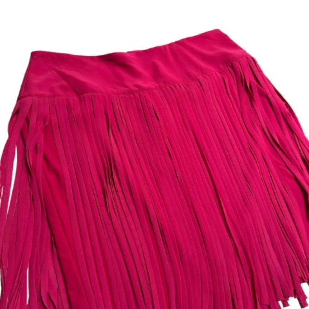 Lane Bryant Red fringed Skirt - Picture 2 of 2